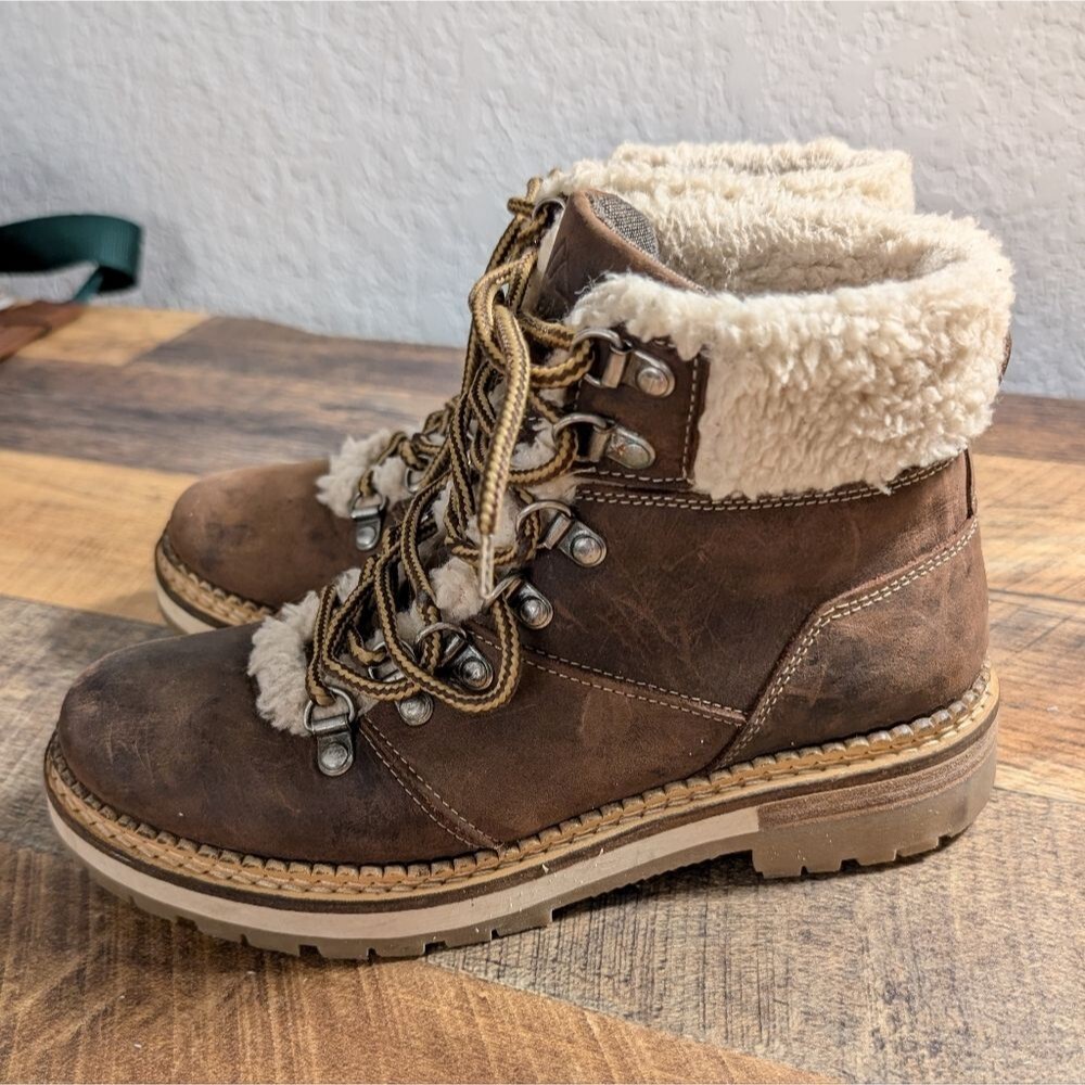 Alpine Design Holly 2.0 Winter Snow Boots Lined Leather Thick Rubber Sole - Picture 8 of 14
